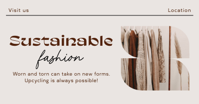 Elegant Minimalist Sustainable Fashion Facebook ad Image Preview