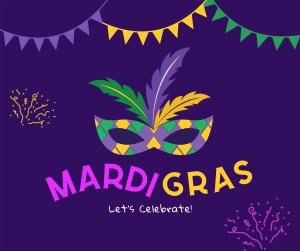 Mardi Gras Mask Facebook post Image Preview