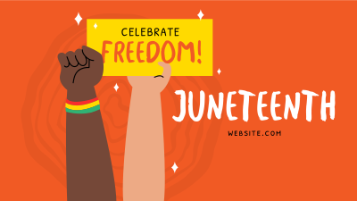 Juneteenth Signage Facebook event cover Image Preview