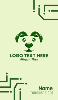 Green Natural Dog  Business Card Design