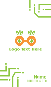 Geek Carrot Glasses Business Card Design