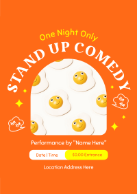 One Night Comedy Show Poster Design