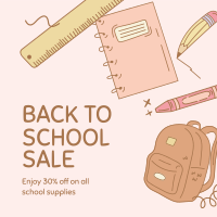 Back to School Sale Instagram Post Design