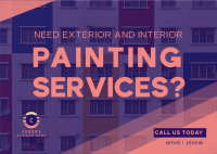 Exterior Painting Services Postcard Image Preview