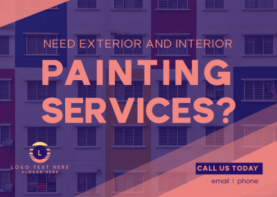 Exterior Painting Services Postcard Image Preview