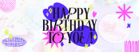 Quirky Birthday Celebration Facebook cover Image Preview
