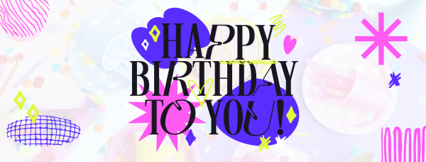 Quirky Birthday Celebration Facebook Cover Design