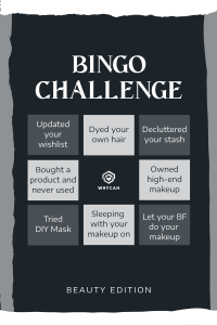 Beauty Bingo Challenge Pinterest Pin Design