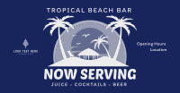 Tropical Beach Bar Facebook Ad Design
