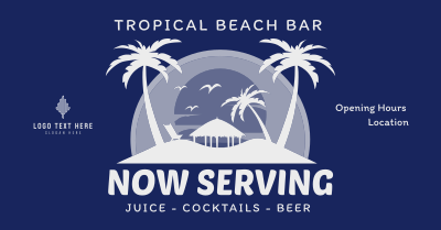 Tropical Beach Bar Facebook ad Image Preview