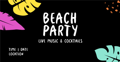 Beach Party Neon Facebook ad Image Preview