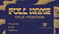 Wavy Organic Quirky Business Card