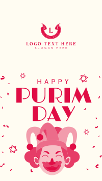 Purim Carnival Jester Facebook Story Preview