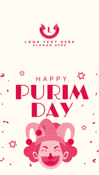 Purim Carnival Jester Facebook Story Design