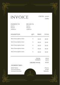 Classic Deco Invoice Image Preview