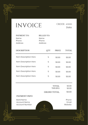 Classic Deco Invoice Image Preview