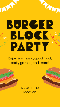 Burger Block Party YouTube Short Design