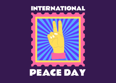 Peace Day Stamp Postcard Image Preview