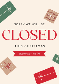 Christmas Closed Holiday Flyer Design