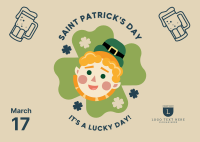 Saint Patrick Lucky Day Postcard Image Preview