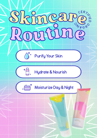 Y2K Skincare Routine Flyer Design