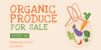 Organic Produce Twitter Post Design