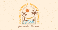 Summer Beach Badge Facebook Ad Design
