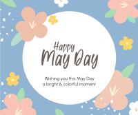 Happy May Day Flowers Facebook Post Design