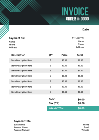 Professional Modern Developer Invoice Design