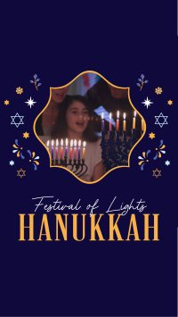 Celebrate Hanukkah Family Facebook Story Design