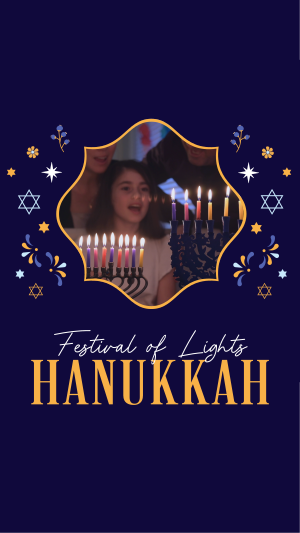 Celebrate Hanukkah Family Facebook story Image Preview