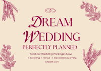 Dream Wedding Planner Postcard Image Preview