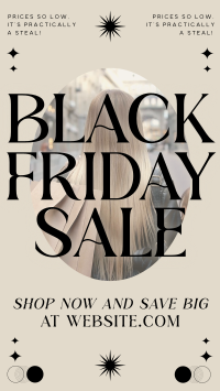 Minimalist Black Friday Fashion Facebook Story Image Preview