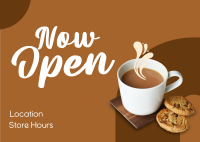 Coffee And Cookie Postcard Design