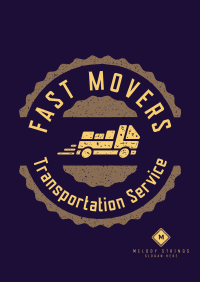 Movers Truck Badge Poster Image Preview