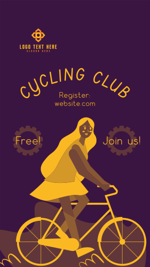 Bike Club Illustration Facebook story Image Preview