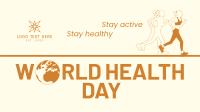 World Health Fitness Zoom Background Design