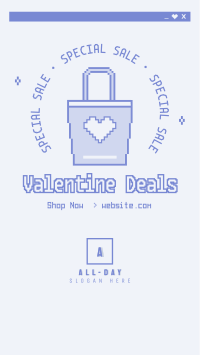 Pixel Shop Valentine Facebook story Image Preview