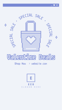 Pixel Shop Valentine Facebook story Image Preview