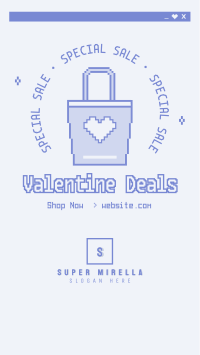 Pixel Shop Valentine Facebook Story Image Preview