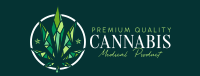 Abstract Cannabis Leaf Facebook Cover Design