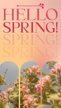 Retro Welcome Spring Instagram Story Design