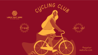 Bike Club Illustration Facebook Event Cover Design