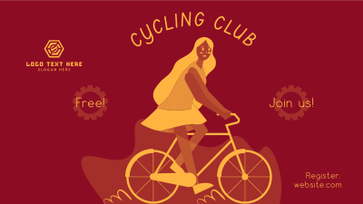 Bike Club Illustration Facebook event cover Image Preview