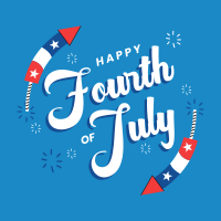 July 4th Fireworks Instagram Post Design