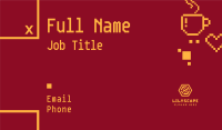 Pixel Game Cafe Business Card Design