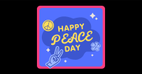 Peace Day Text Badge Facebook Ad Design