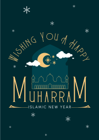 Wishing You a Happy Muharram Poster Design