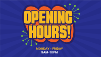 Opening Hours Sticker Facebook event cover Image Preview