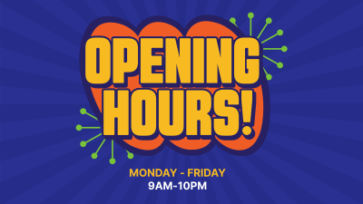 Opening Hours Sticker Facebook event cover Image Preview